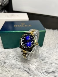 Rolex Datejust Two-Tone Blue Dial Diamond Markers