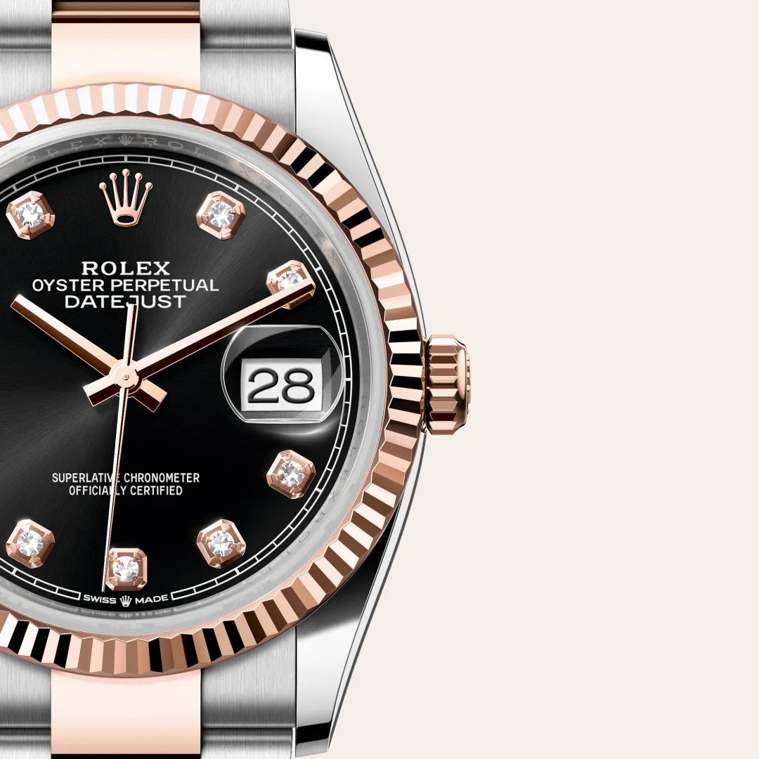 Rolex Datejust 36 Oyster, 36 mm, Oystersteel and Everose gold