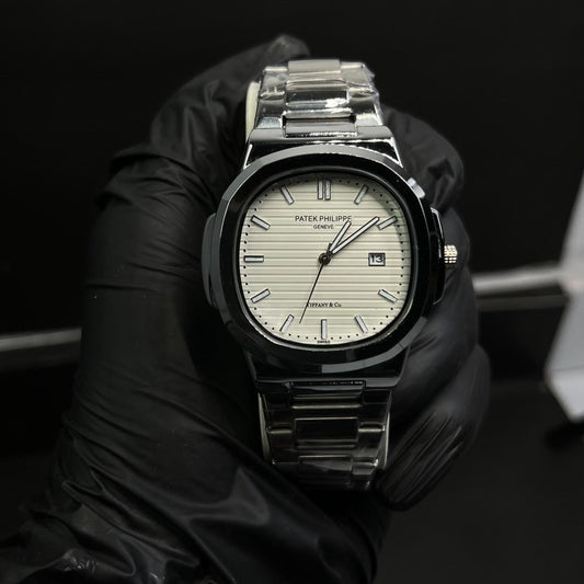 Patek Philippe Two Tone Wrist Watch With Date And Time Watch Patek Philippe Luxury Watch For Men In Stainless Steel In Trending Colour Mens Watch High And Premium Watch