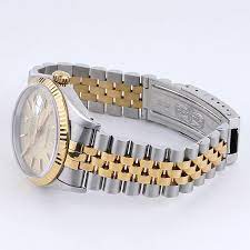 ROLEX OYSTER PERPETUAL DATEJUST 26mm GOLD / STEEL IN JUBILEE BRACELET SILVER DIAMOND DIAL AUTOMATIC 179173 (MINT)