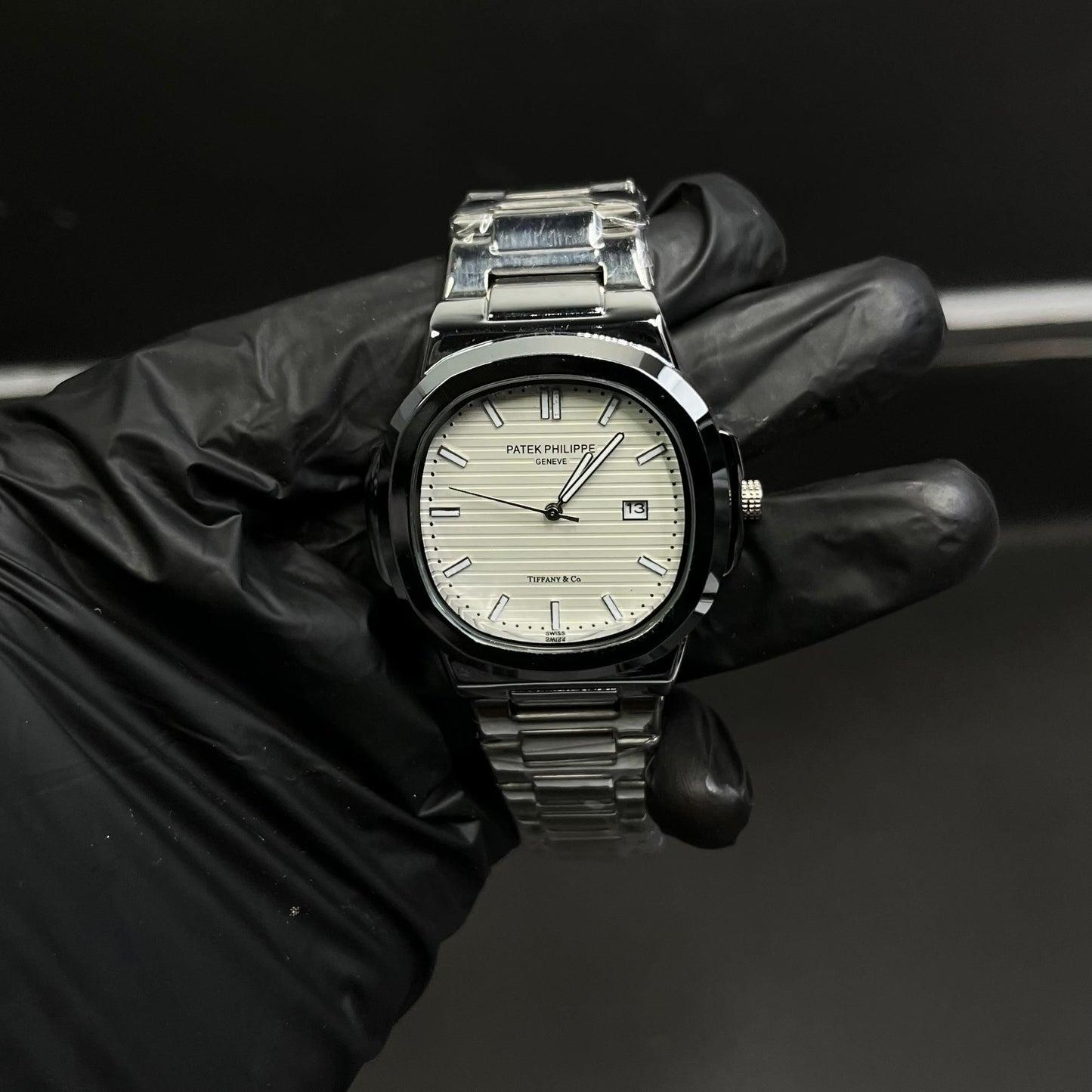 Patek Philippe Two Tone Wrist Watch With Date And Time Watch Patek Philippe Luxury Watch For Men In Stainless Steel In Trending Colour Mens Watch High And Premium Watch