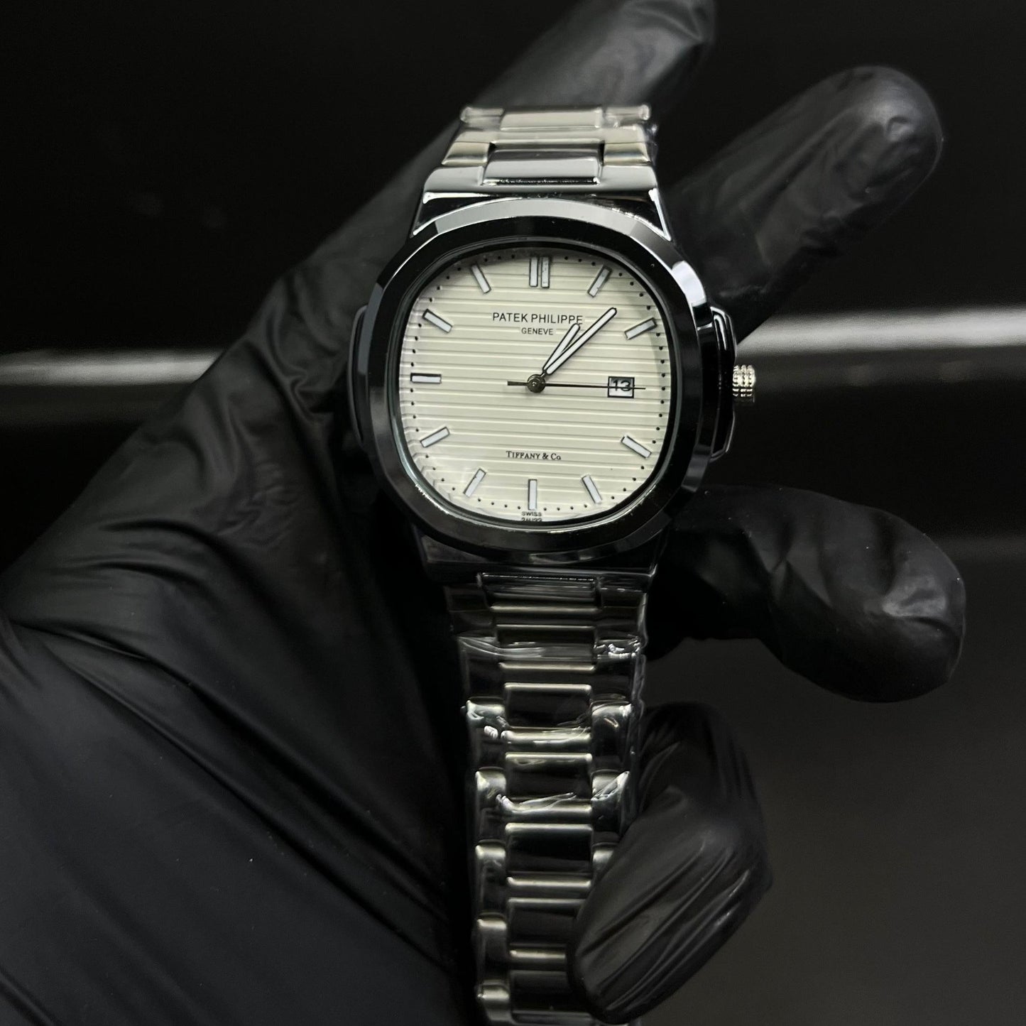 Patek Philippe Two Tone Wrist Watch With Date And Time Watch Patek Philippe Luxury Watch For Men In Stainless Steel In Trending Colour Mens Watch High And Premium Watch